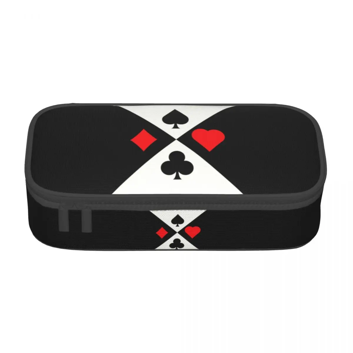 Custom Poker Four Suits Cute Pencil Case Boys Gilrs Large Capacity Card Game Players Pencil Bag School Accessories