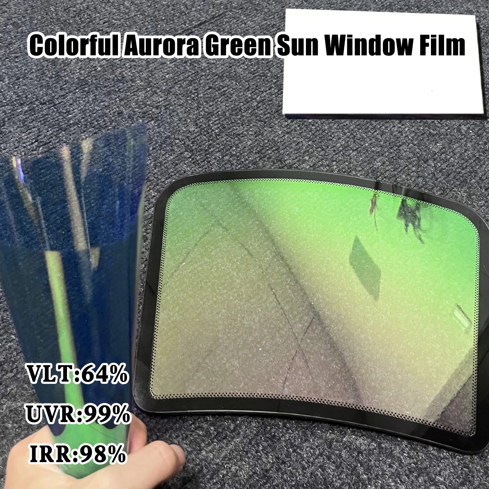 

Automotive Color Change Chameleon Aurora Green Window Film 64 %VLT High Insulation Car Sticker UV Blocking Windshield solar Film