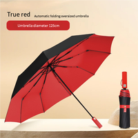 125CM three-fold extra large double-layer umbrella surface vinyl sunscreen folding men's umbrella manufacturer