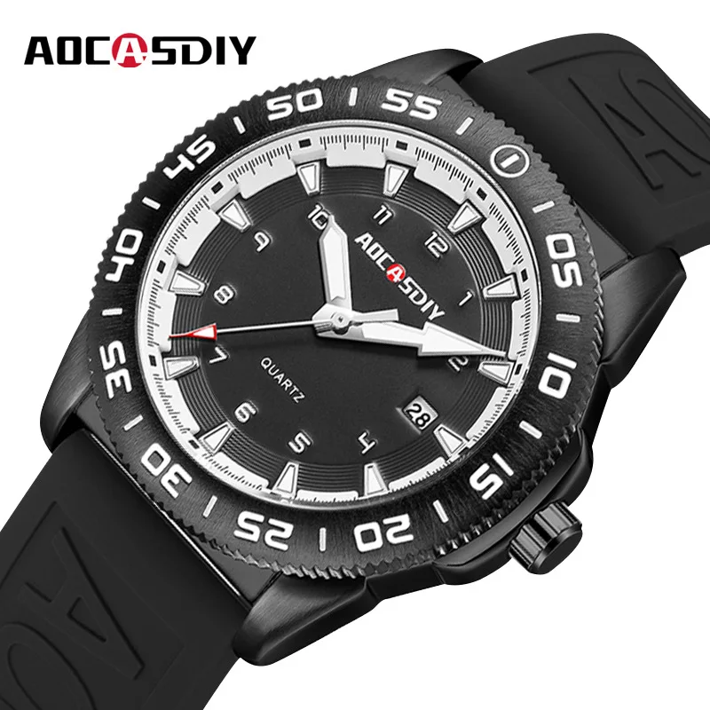 

Трансграничные популярные часы, мужские трендовые уличные студенческие часы, светящиеся водонепроницаемые силиконовые ленты, мужские часы