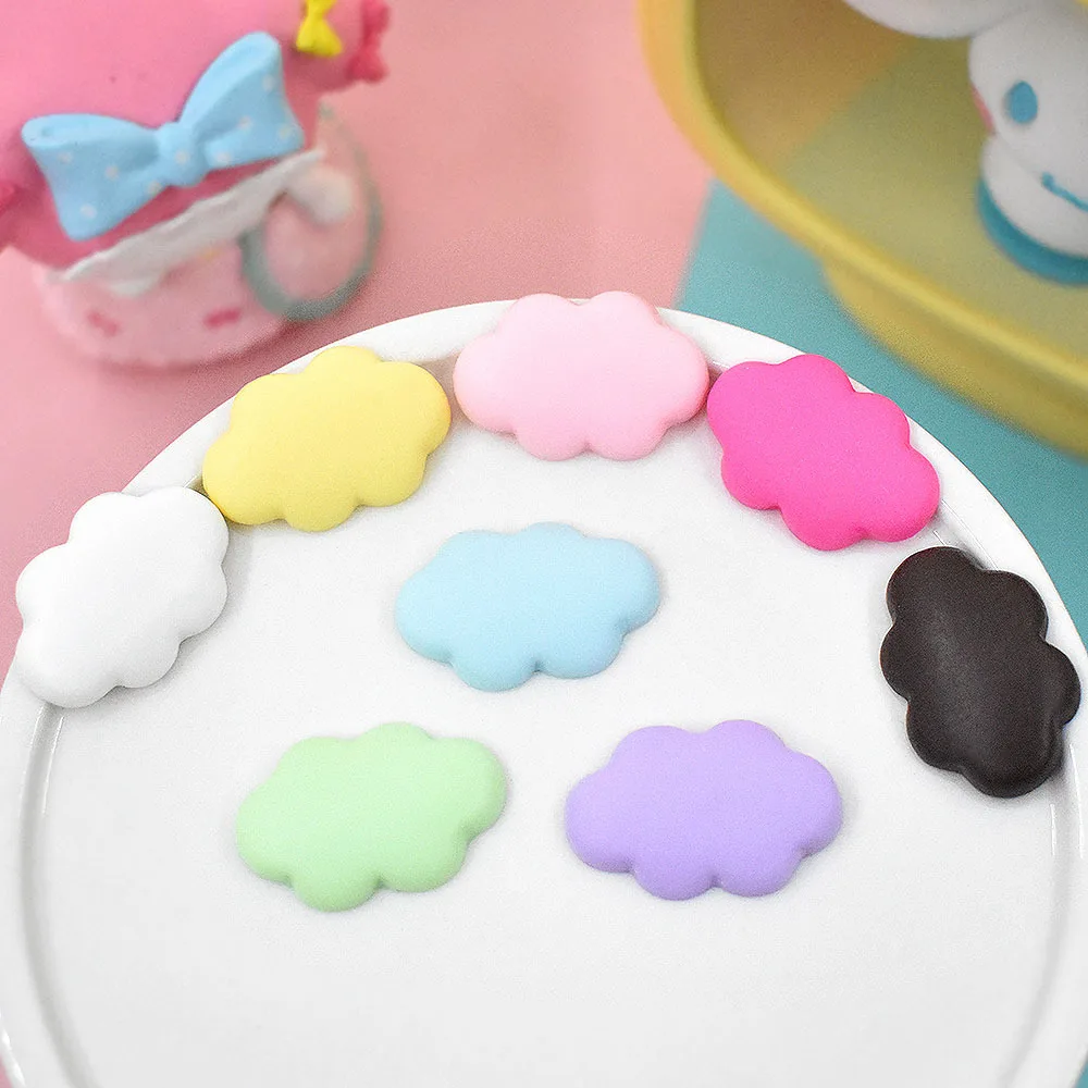 kawaii 10pcs resin cloud Charms Flatback Scrapbooking Material Figures Crafts Cabochon diy jewelry