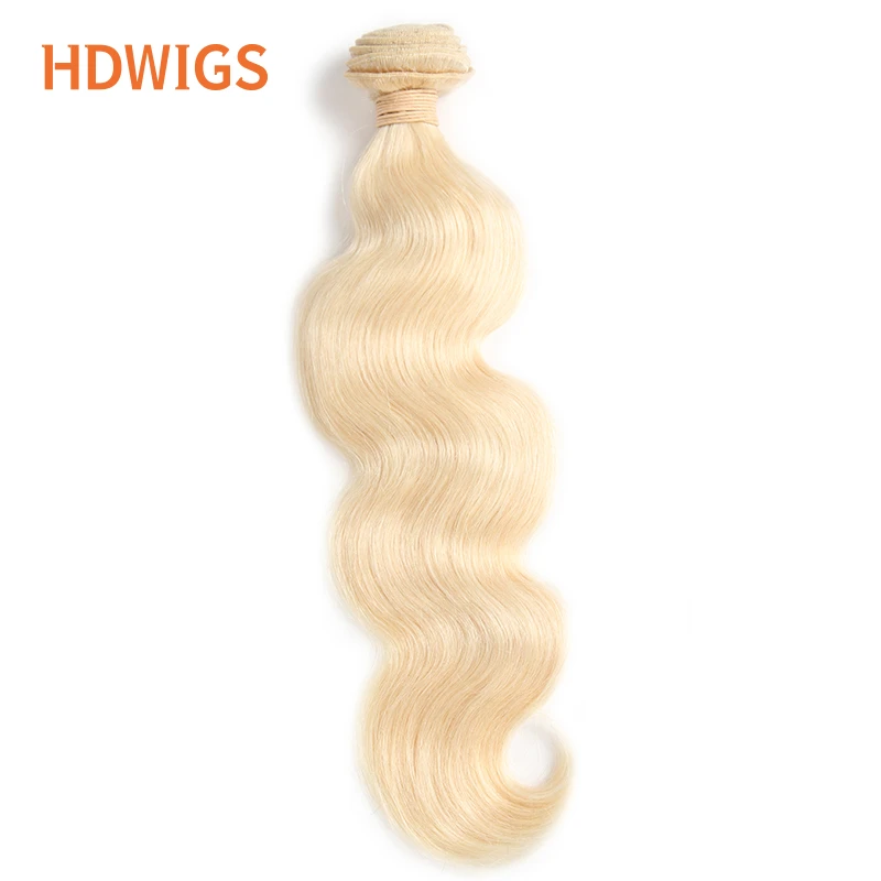 

Body Wave Bundles Human Hair 1pc European Virgin Human Hair Weave Unproccessed Human Hair Extension Blonde Weft Double Drawn 613