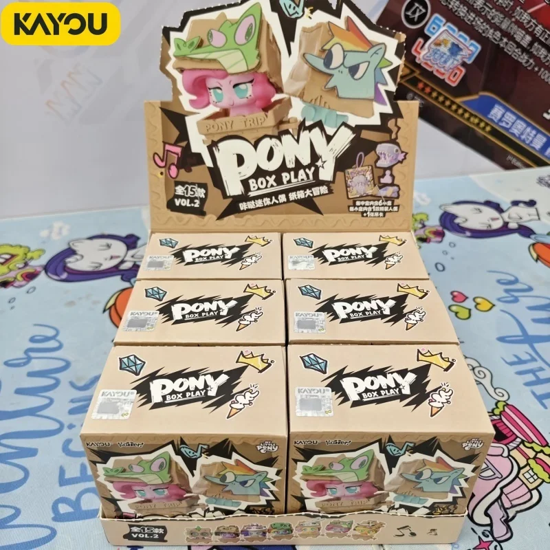 

New Genuine KAYOU My Little Pony Kadder Mini Figure V2 Blind Box Adventure Pony Trip Box Play Desktop Ornament Collectible Toy