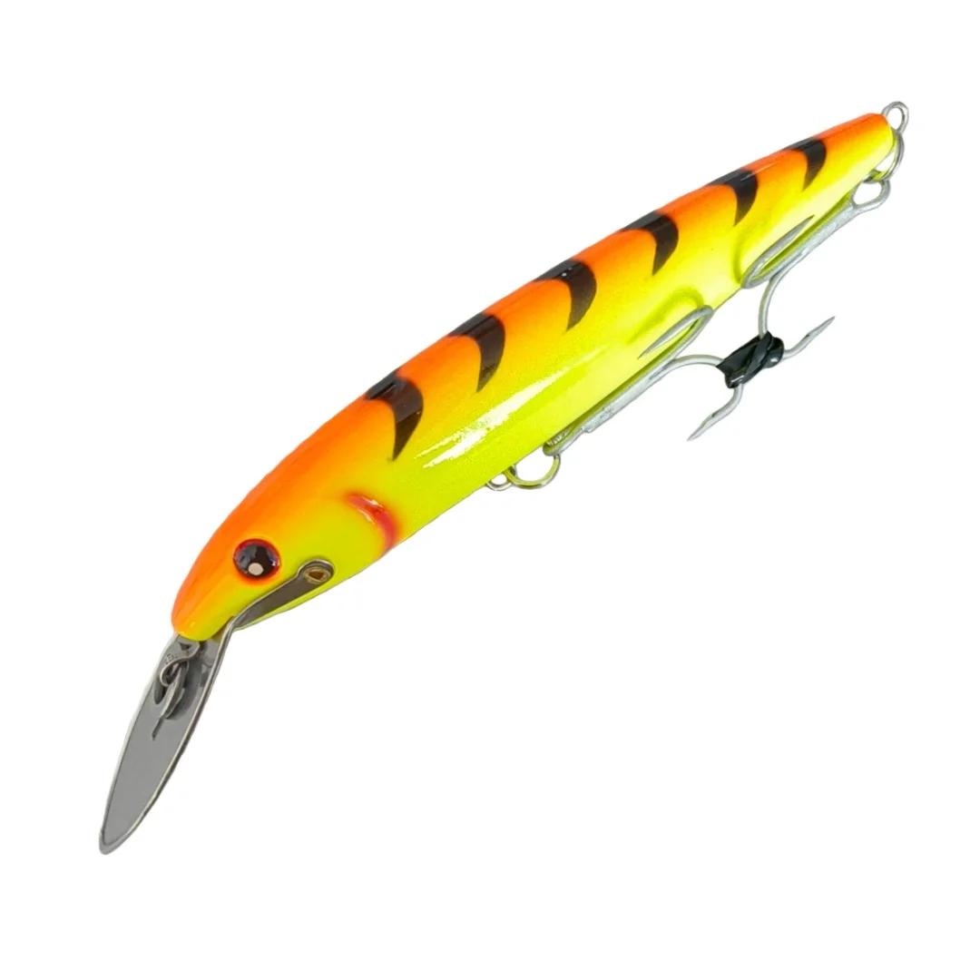 Swolfy 1Pc 130mm/32.5g Iron Tongue Minnow stainless steel lip Pencil Bait Dogs Bass Lure Fishing Tackle