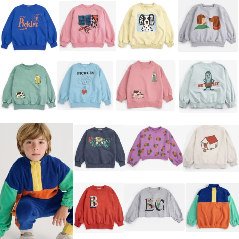 

Kids' Sweatshirts 2026 Spring New Arrivals Cartoon Fashion Oversized Boys' Girls' Hoodies Cotton Cute Children's Hooded Jackets