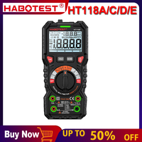 HABOTEST HT118 Digital Multimeter Ture RMS 1000V AC/DC 6000 Counts Voltmeter Auto Range NCV Hz Diode ohm Tester Multimetro