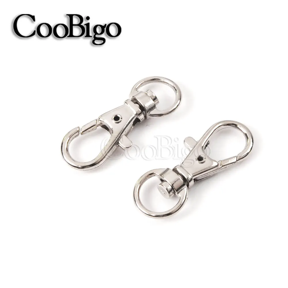 Metal Swivel Lobster Clasp Snap Clip Musketon Hook Carabiner for Keychain Key Fob Chain Ring Bag Hardware