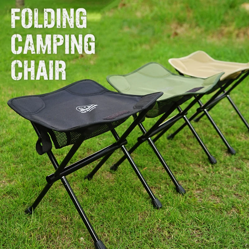 Outdoor Aluminum Alloy Folding Chair, Ultra Lightweight, Portable Chair, Camping, Picnic, Fishing Chair