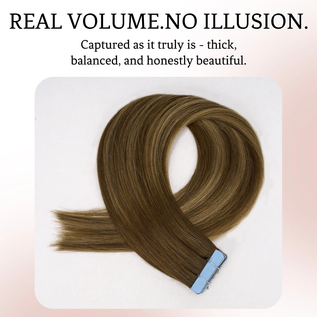 LOVELINE 15A وصلات شعر بشريط 20 قطعة غراء على Balayage لون مزدوج مسحوب 100% ريمي شعر بشري ملحقات مصنوعة آليًا #2