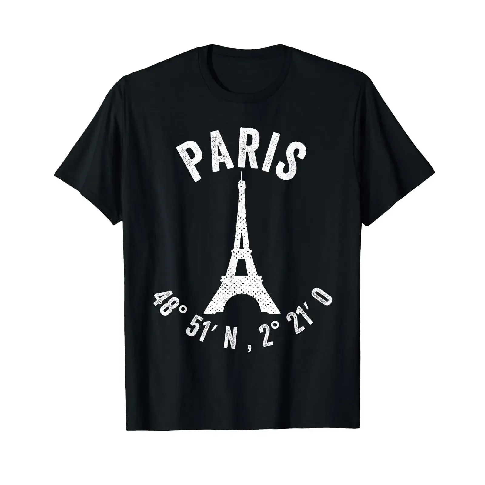 Paris Frankreich Französischer Feiertag T-Shirt Vintage Washed Stretched Herren Unisex Bequemes Mode-Oberteil für den Alltag