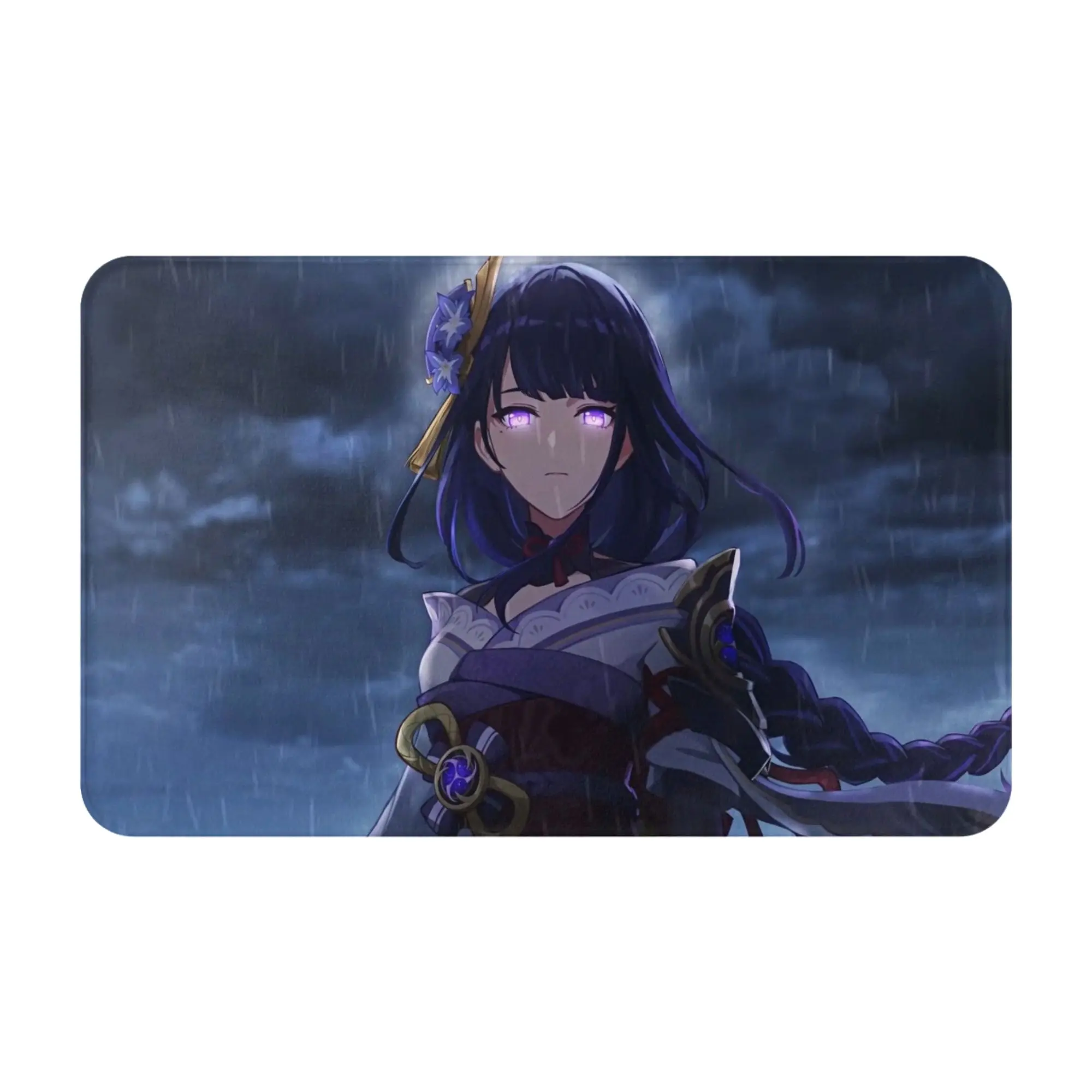 Rainy Day Anti-Slip Mat Kitchen Raiden Shogun Entrance Doormat Floor Decoration