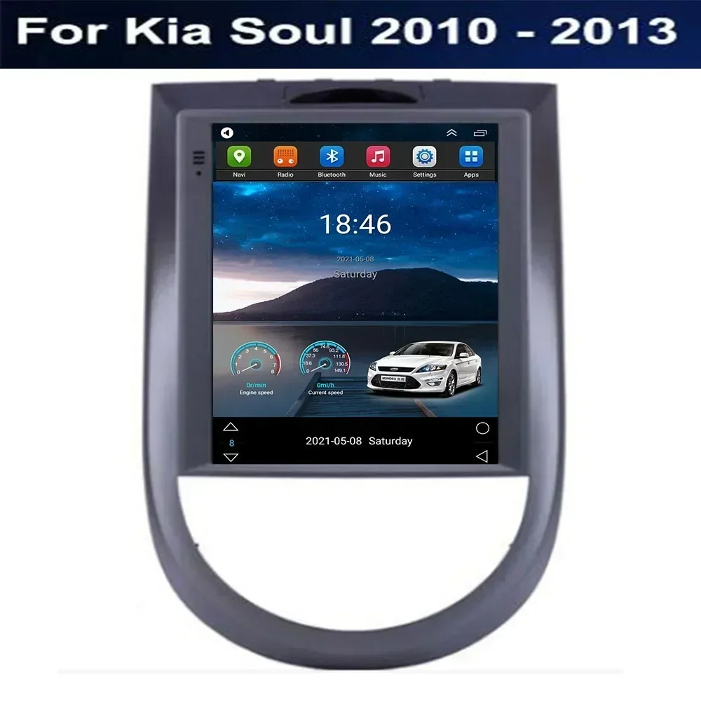 For Tesla Style 2Din Android 13 Car Radio For Kia Soul 2010-2023 -2035 Multimedia Video Player GPS Stereo Carplay DSP RDS Camera