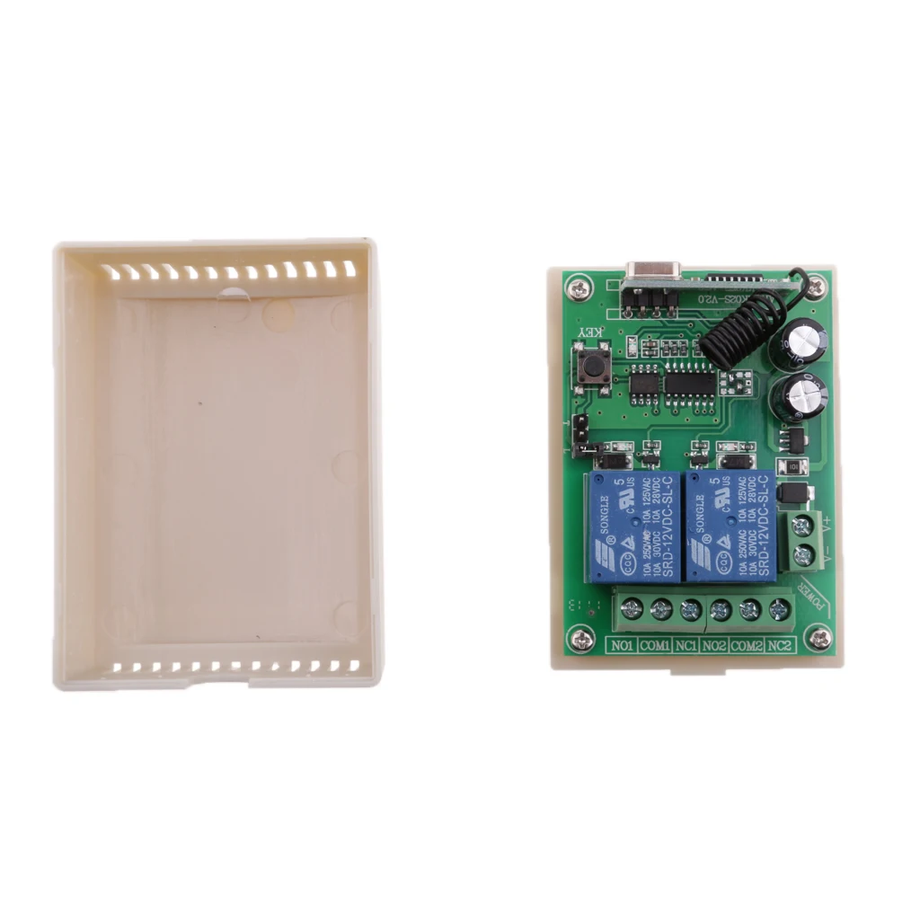 DC12V 315MHz التتابع التبديل عن بعد استقبال الستار المحمولة + 2