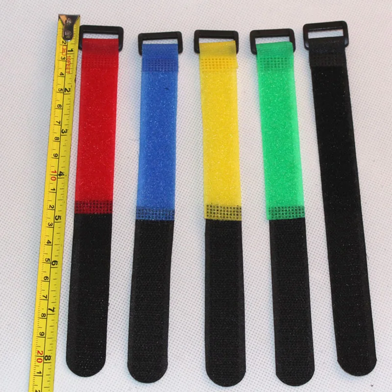 10pcs/set Reusable Fishing Rod Tie Holder Strap Suspenders Fastener Hook Loop Cable Cord Tie Belt Fixed Tackle Box Accessories