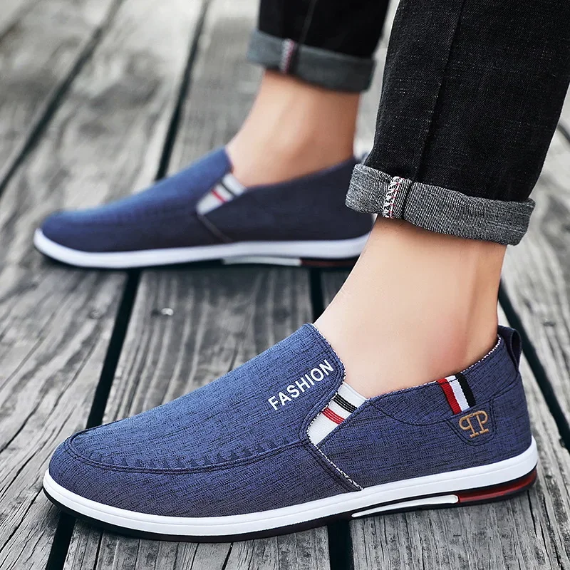 

Casual Fashion Shoes Men's 2021 New Outdoor Light Canvas Walking Shoes Spring Autumn Men's Moccasin Antiskid Driving Shoes