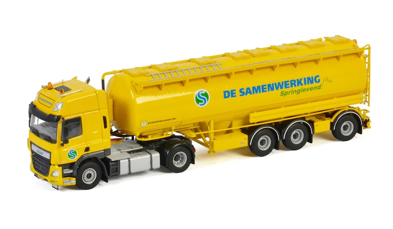 Alloy Model WSI 1:50 Scale DAF CF 4X2 Axle Tractor,Transport Container Tank Truck Diecast Toy Model,De Samenwerking 01-3315