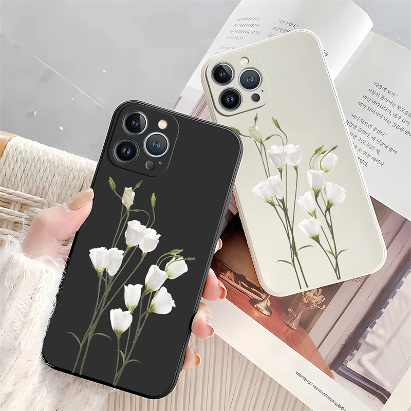 For Samsung Galaxy M51 M31 M32 Case Cover Luxury Flower Soft Silicone Phone Back Cover For Samsung M14 M21 M53 M33 Liquid Cases