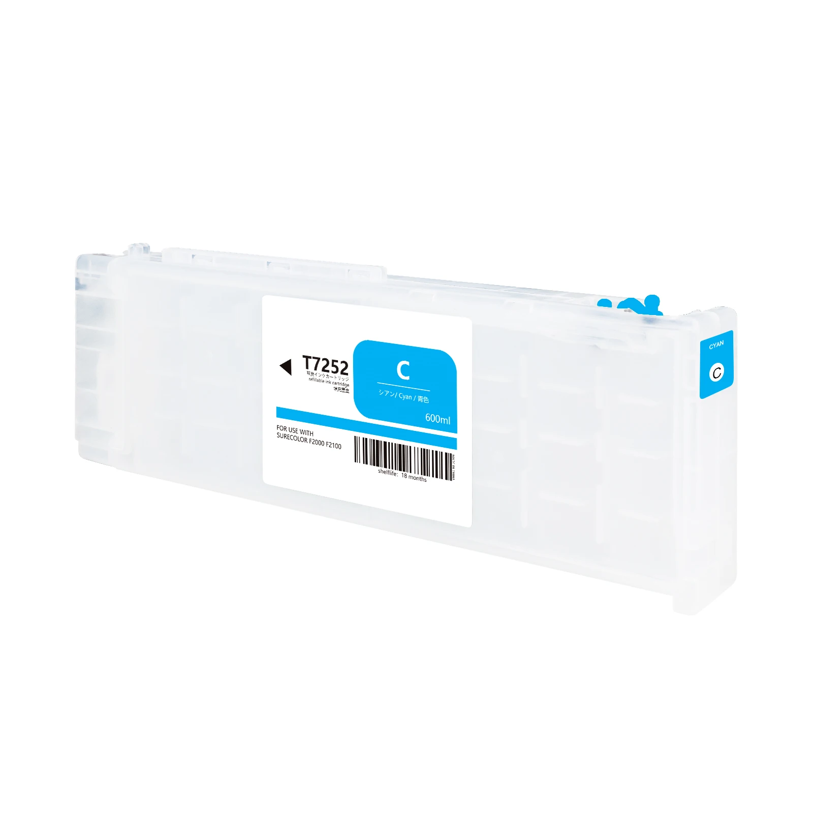 Cartucho de tinta recargable Winnerjet T7251-T725A con chip de un solo uso para impresora Epson SureColor F2000 F2100 F2300