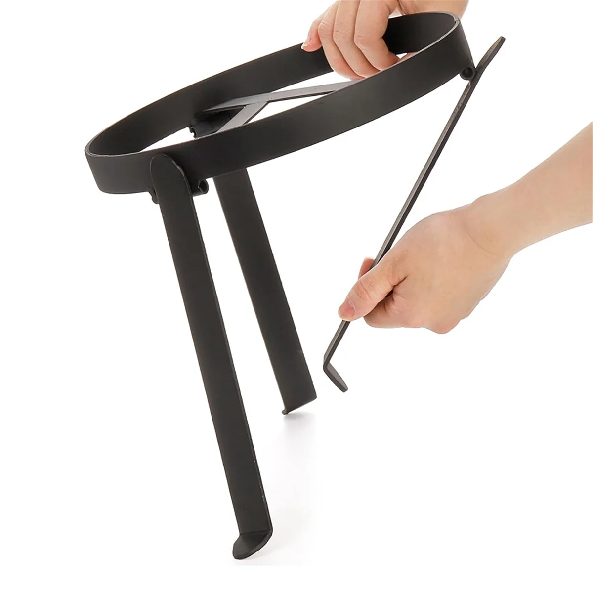 حامل ثلاثي القوائم من ABXHH، حامل ثلاثي القوائم للتخييم قابل للطي، حامل طهي مفتوح للنار، حامل ثلاثي القوائم عالي التحمل، طبخ نار المخيم