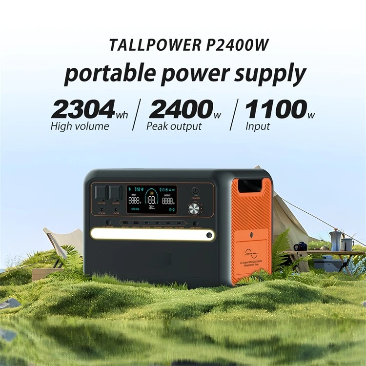 2000W/2400W Portable Power Station 220V/230V 50HZ/60HZ Adjustable Power station Portable LiFePo4 Battery Auto Emergen