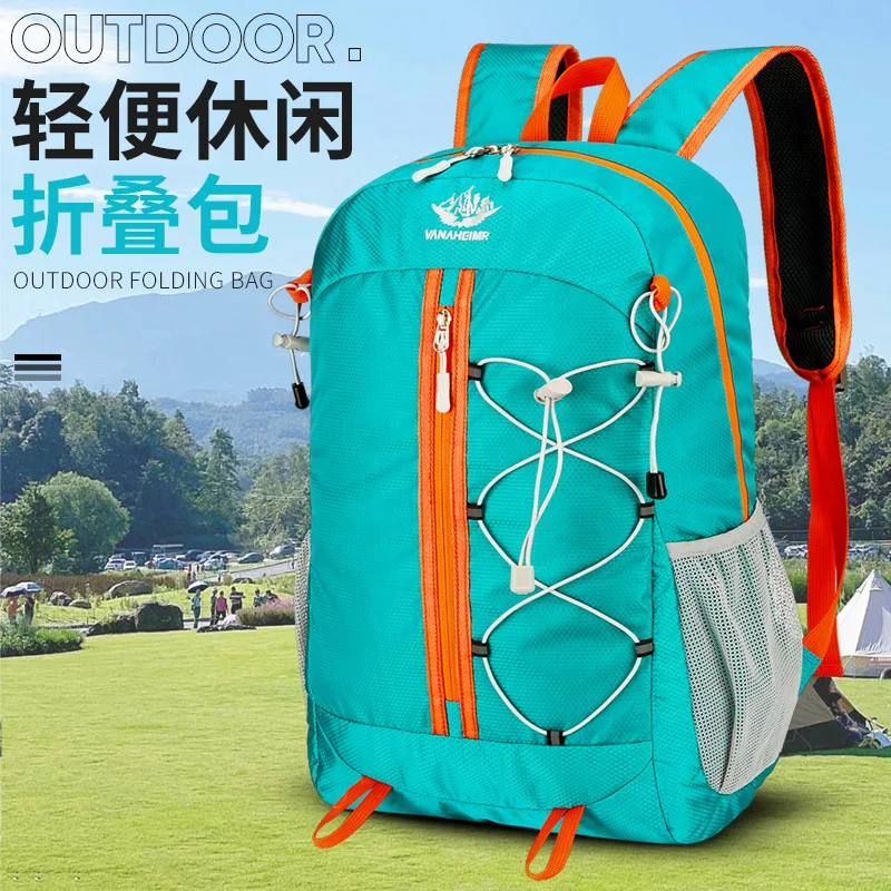 Outdoor Oxford Cloth Hiking Cycling Ultra-light Multifunctional Casual Foldable Backpack Large Capacity School For Teenagers