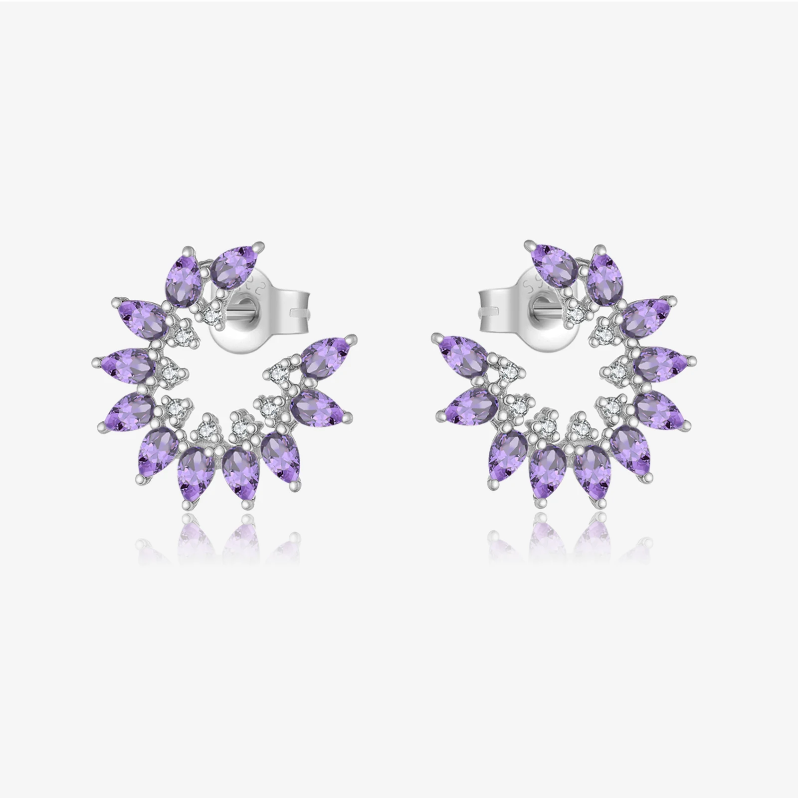 

Изысканные серьги-гвоздики VEWANT из стерлингового серебра 925 пробы: новый дизайн с сверкающей грушей, фиолетовым цирконом, роскошные изящные женские украшения