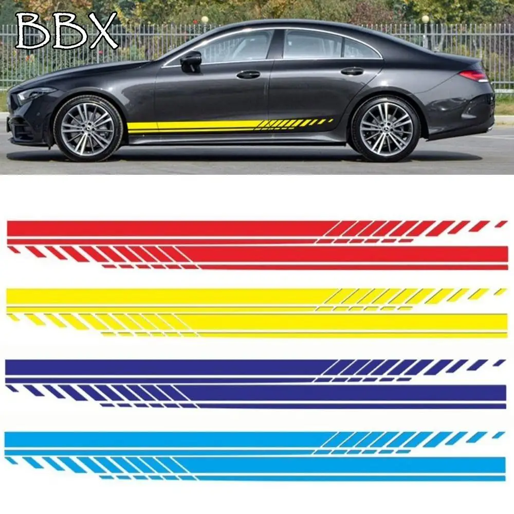 

2Pcs PVC Car Body Side Decal Multi-color Universal Car Side Stickers Cool High Temperature Resistance