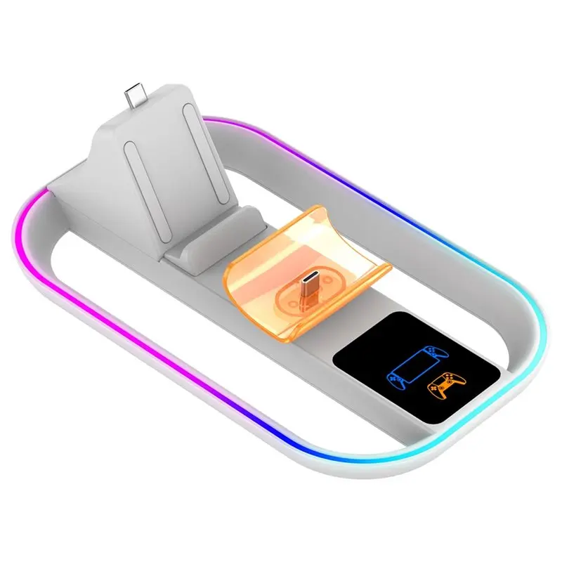 

Кабель для зарядки контроллера B92B для PS5 с RGB-подсветкой, совместимый с портативным контроллером Playstation Portal/зарядной станцией для PS5 Portal