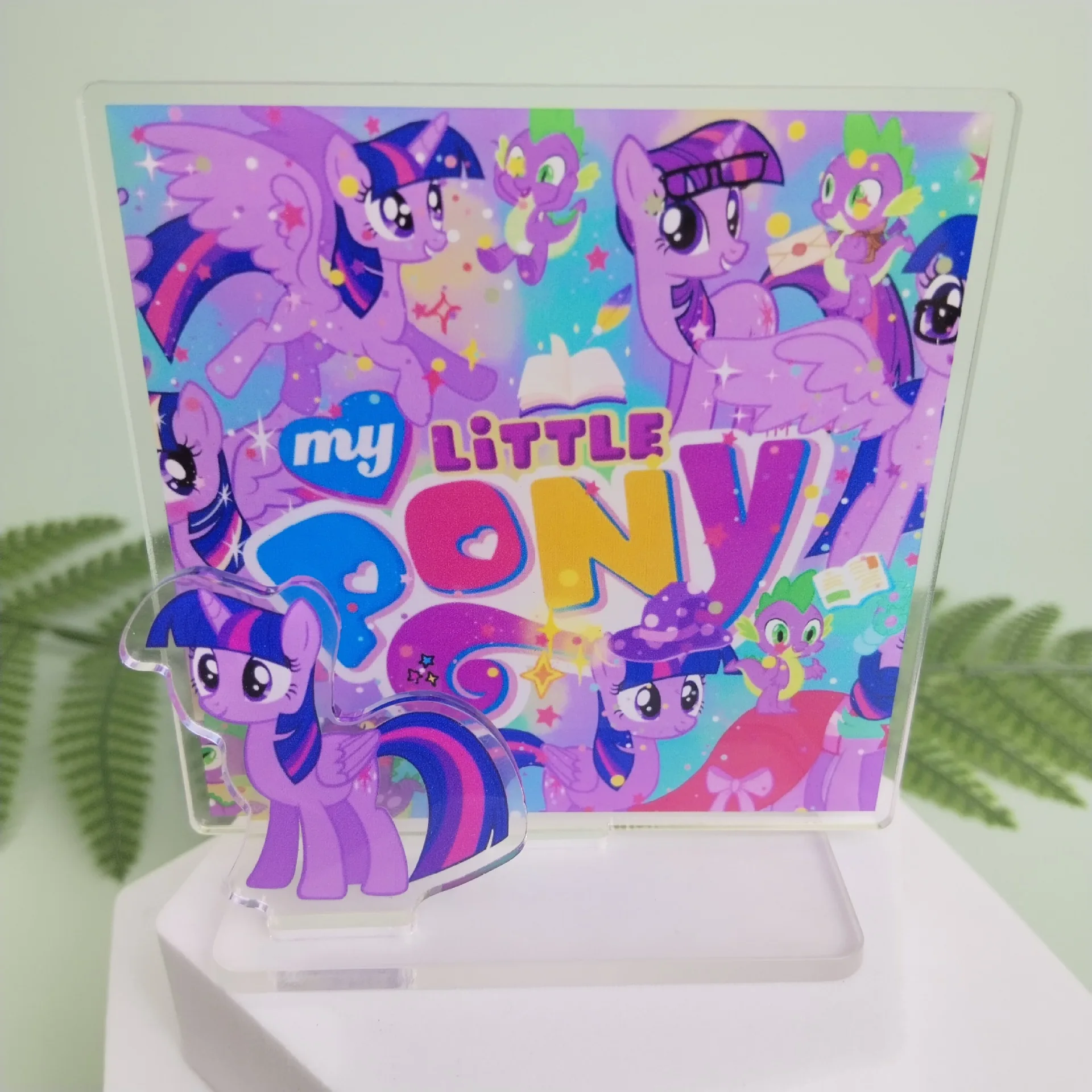 Anime My Little Pony Game supporto acrilico fai da te doppia spina celebrità ornamento periferico supporto umanoide Cartoon Girls Desktop Decor