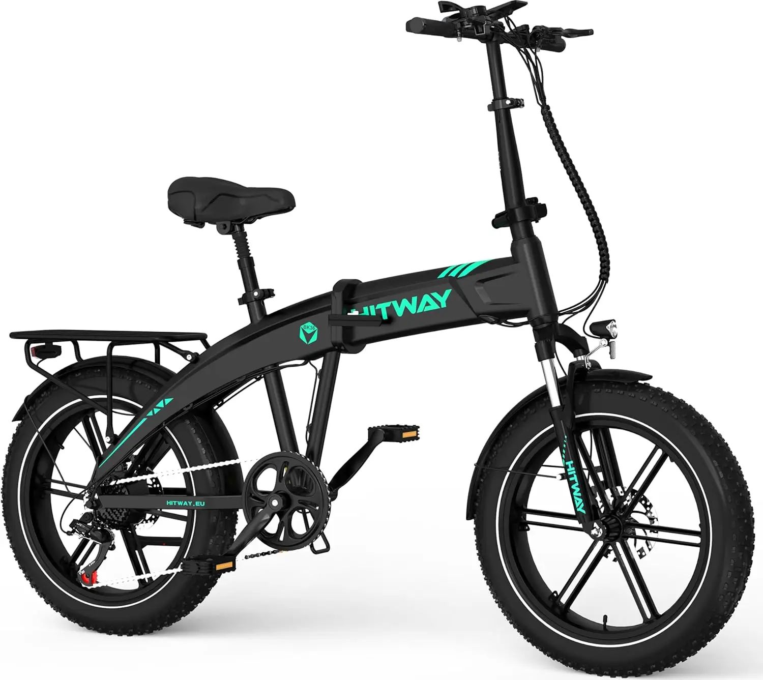 HITWAY 20 * 4.0” Electric Bike, 48V 10.4Ah Battery up to 50-100KM, 250W Motor Fat Tire E Bike, Foldable Electric Bicycles