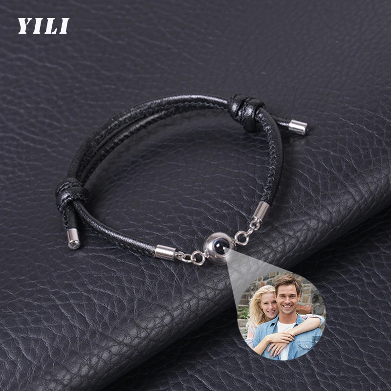 Personalized Picture Bracelets Customized Photos Projection Bracelet Personalized Photo for Mothers Day Birthday Memorial Gifts