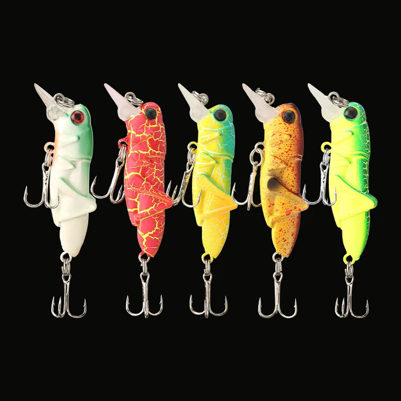 Angelköder Insekten-Hardbait, simulierter Heuschrecken-Minnow-Köder, 5g 5cm, künstlicher schwimmender Heuschrecken-Köder zum Karpfenfang, 1 Stück im Angebot – Detail 1