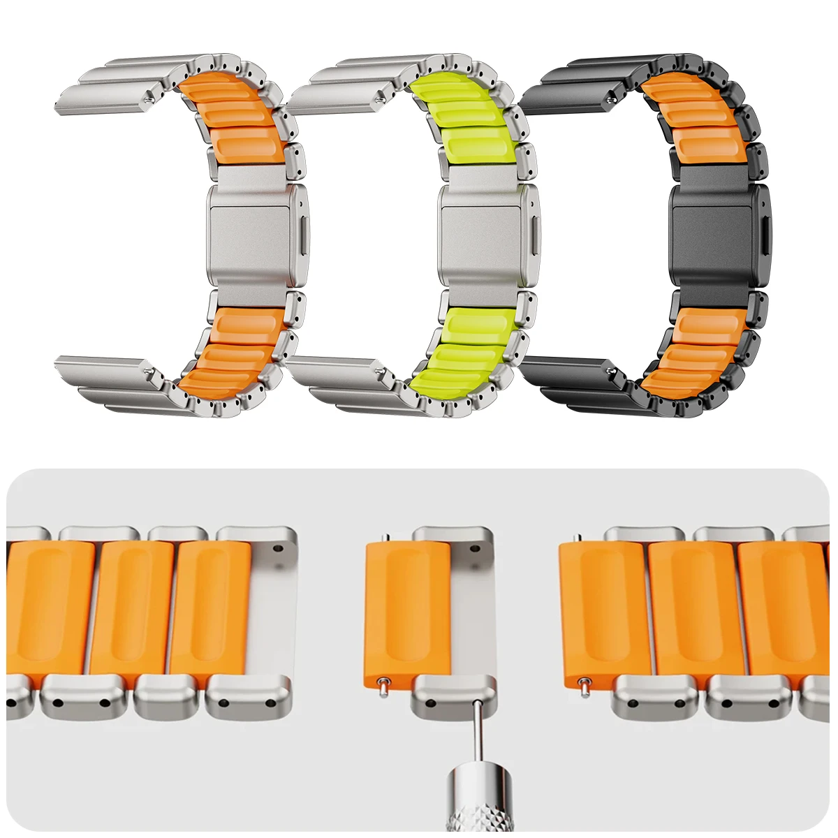Double‑Layer Magnetic Silicone Metal Watch Band for Google Pixel Watch 4 3 2 1, Comfort Replacement Wrist Bracelet, 41mm 45mm Ac