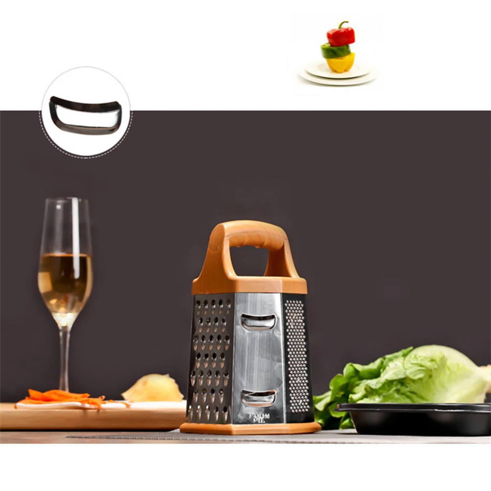 

8 Inch Stainless Steel 6-Sided Vegetable Slicer Tool Safety Handle Multifunctional Potato Chopper Grater Kitchen Gadgets