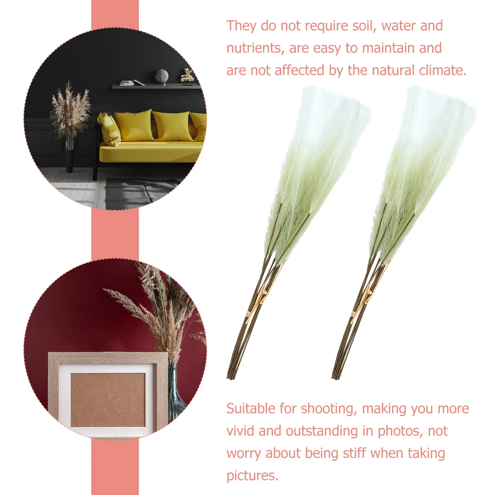 

10pcs Simulated Reed Bouquet Natural Fake Flowers For Home Wedding Decor Flower Arrangement Photography Props Artificial Flower