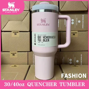 Stanley Adventure Quencher 2.0 텀블러, 프리미엄 40oz 스테인레스 스틸 단열 열 컵, 뚜껑 및 빨대 포함 