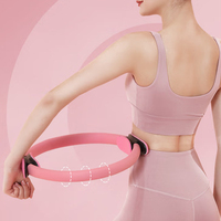 Pilates Ring Fitness Ring with Non Slip Handles Fitness Circle Flexible Resistance Exercise Equipment for Thighs Abs and Legs