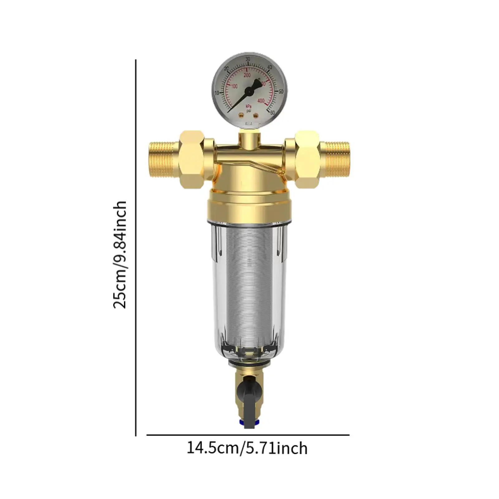 Pre-Filtration Backwash Filter Whole House Replacement Part Water Filter Housing