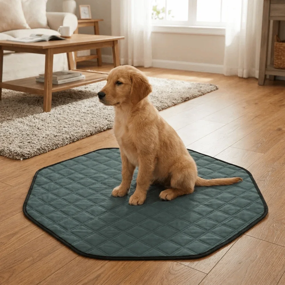yesDog Urine Pads Anti Slip Octagonal Dog Urine Pad Absorbent Reusable Pet Diaper Mat Washable Dog Pee Pads Pet Nest
