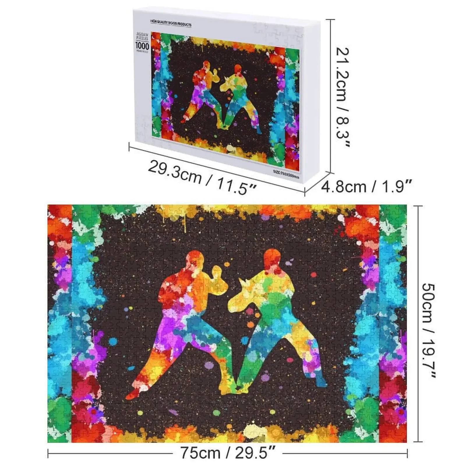 주짓수 아트 수채화 직소 퍼즐 게임 어린이 맞춤형 나무 선물 퍼즐