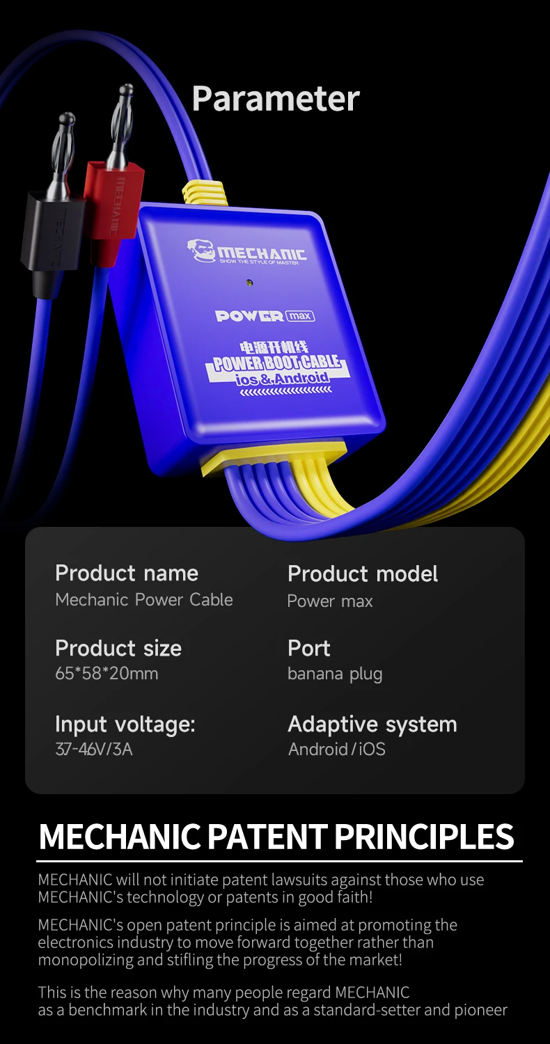 【MECHANICHT】 Power Max-serie Voedingstestkabel Mobiele telefoon Boot Line Batterijtestkabelkit voor Android iOS-systeemreparatie