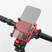 Bicycle Motorcycle Phone Holder Aluminum Handlebar Bike Phone Mount Adjustable Non-Slip for iPhone 16 15 14 Samsung S22 S21