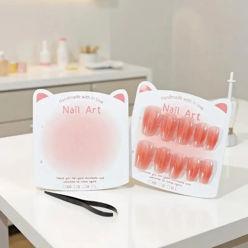 Cartes en carton à pression sur le fond des ongles, sac d'emballage carré pour affichage de Nail Art, accessoires Photo, carte de faux ongles, outils de manucure