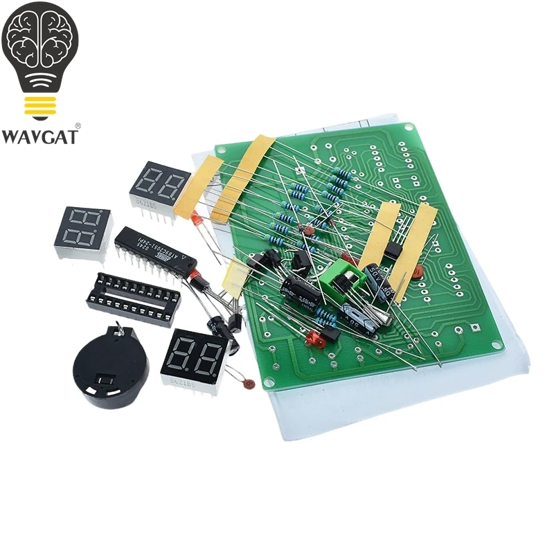 DIY Kits AT89C2051 Electronic Clock Digital Tube LED Display Suite Electronic Module Parts and Components DC 9V - 12V