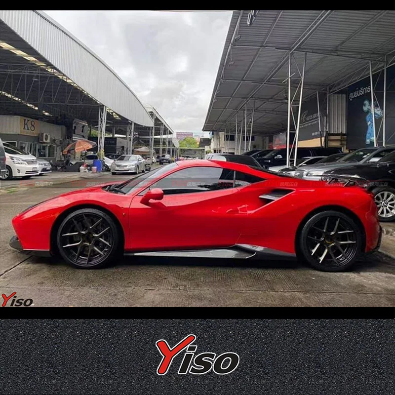 Suitable for 2015-2019 488 Modified skirt hem Novitec carbon fiber skirt hem Side group Side Skirt