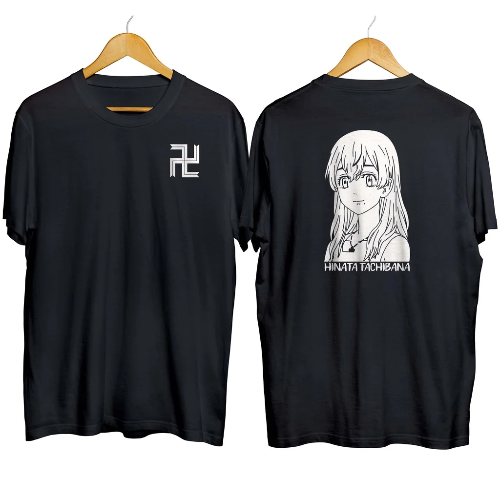 T-shirt distro anime TACHIBANA HINATA - TOKYO REVENGERS 100% cotton combd 30s