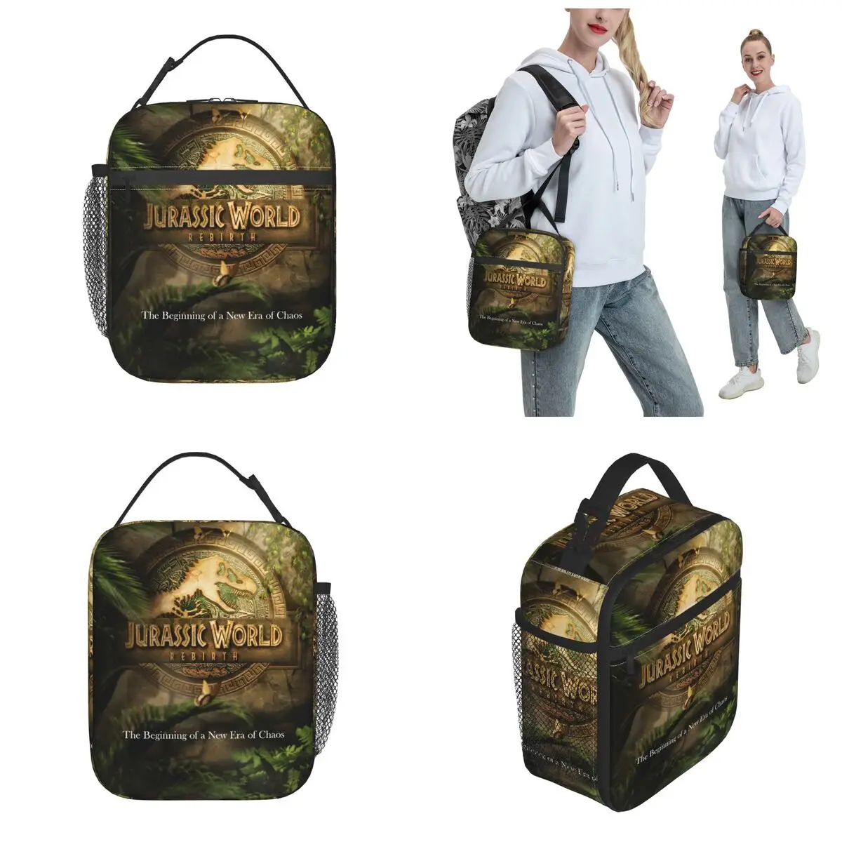 صناديق الغداء المعزولة العالم الجوراسي 4 ولادة جديدة 2025 تخزين صندوق طعام تصميم فريد من نوعه برودة صندوق غداء حراري للمدرسة #4