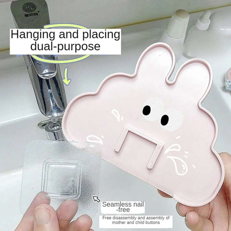 Soap Box Bunny Household Use Good Temperature Resistance Not Easy To Corrode Household Products Drain Soap Dish Drain Bathroom