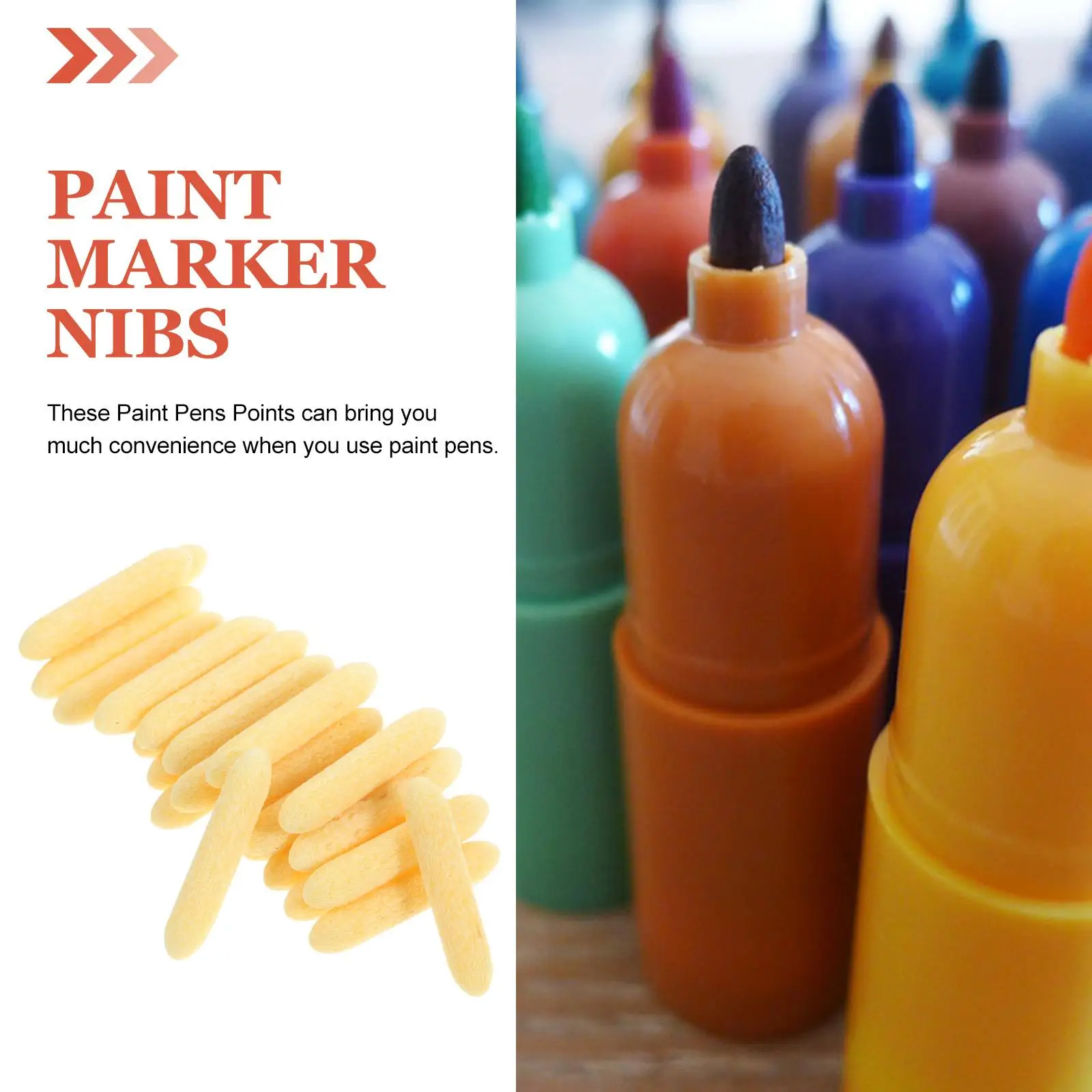 25 Pcs Paint Pen Nibs Replacement Refillable Points 4 45mm 22 5mm Fiber Tips Writing Supplies Marker Tools