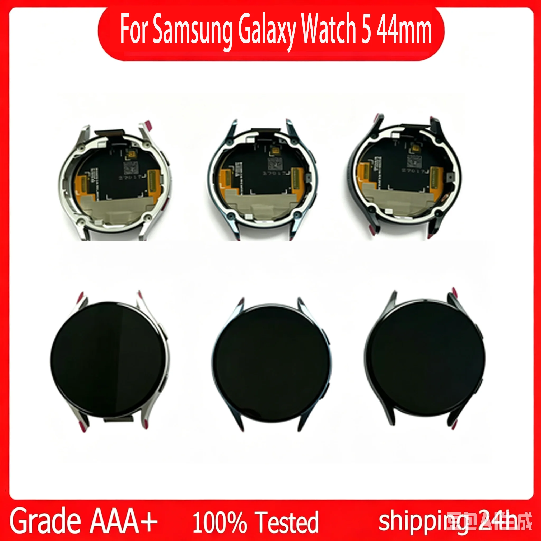 For Samsung Galaxy Watch 5 44mm SM-R910 SM-R915 LCD Screen Display Touch Digitizer Replacement AMOLED Full Assembly